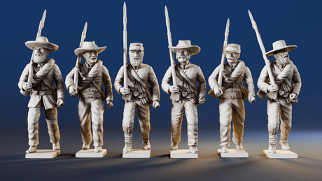 CSA right shoulder shift marching infantry mixed headdress variant 3 rear view