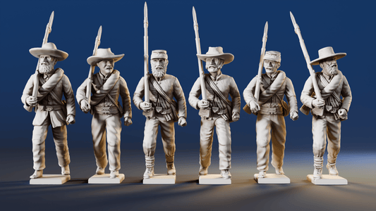 CSA right shoulder shift marching infantry mixed headdress variant 3 rear view