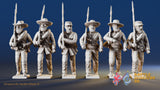 Confederate right shoulder shift marching infantry with mixed headdress, variant 4