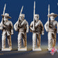 Confederate right shoulder shift marching infantry with mixed headdress, variant 5
