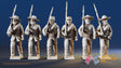 Confederate right shoulder shift marching infantry with mixed headdress, variant 5