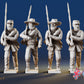 Confederate right shoulder shift marching infantry with mixed headdress, variant 6