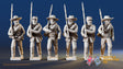 Confederate right shoulder shift marching infantry with mixed headdress, variant 6