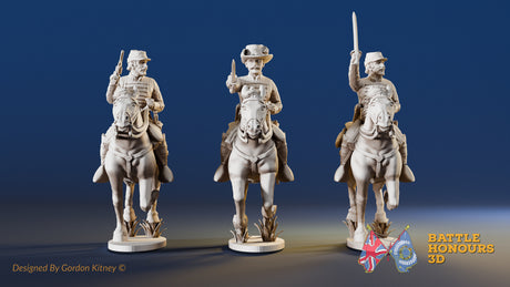 CSA Virginia cavalry commanders miniature figures