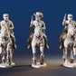 CSA Virginia cavalry galloping pistols rear view