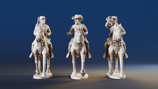 CSA Virginia cavalry trotting command miniature figures variant 2 rear view