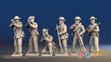 Confederate infantry firing in new hats pose 1