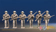Confederate infantry running in new hats, pose 1