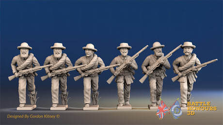 Confederate infantry running in new hats, pose 1