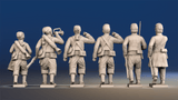 Confederate skirmishing Zouave command rear view