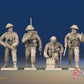 WW2 Canadian Battledress Command miniature figures front view