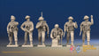 WW2 Canadian Battledress Command miniature figures front view