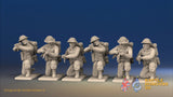 WW2 Canadian Battledress Kneeling miniature figures front view