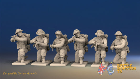Canadian Battledress Kneeling front view