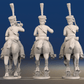 Napoleonic French Hussar Command - Campaign Dress, Shako, Galloping