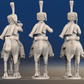 Napoleonic French Hussar Command - Full Dress, Shako, Trotting