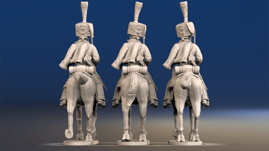 Napoleonic French Elite Hussars - Full Dress, Colpack, Trotting