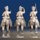 Napoleonic French Hussars - Campaign Dress, Covered Shako, Galloping