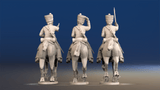 Napoleonic French Hussars - Campaign Dress, Covered Shako, Galloping