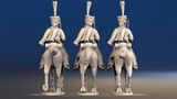 Napoleonic French Hussars - Full Dress, Shako, Trotting