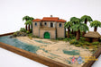 Colonial Caribbean fortified mansion terrain model graphic
