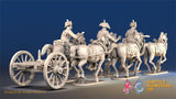 French artillery train bicorn galloping view 2