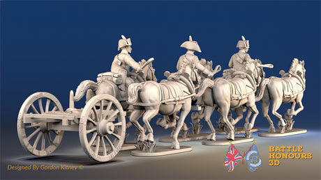 French artillery train bicorn galloping view 2