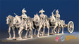 French artillery train bicorn trotting view 1