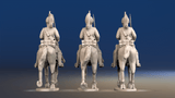 Napoleonic French Dragoons - Covered Helmet Trotting - Set 1