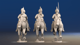 Napoleonic French Dragoons - Covered Helmet Galloping, Back Set 2