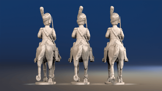 Napoleonic French Elite Dragoons - Bearskin Trotting