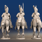 Napoleonic French Dragoons - Uncovered Helmet Galloping - Set 1