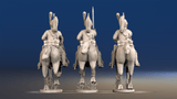 Napoleonic French Dragoons - Uncovered Helmet Galloping - Set 1