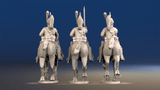Napoleonic French Dragoons - Uncovered Helmet Galloping - Set 2