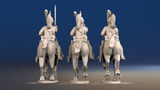 Napoleonic French Dragoons - Uncovered Helmet Galloping - Set 3