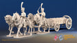 French 4 horse caisson with riders shako trotting alternate view