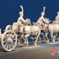 French 6 horse limber shako galloping rear view