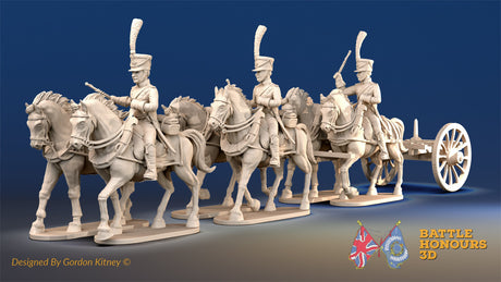 French 6 horse limber shako trotting alternate view
