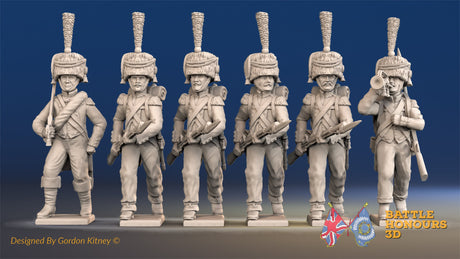 French advancing elite Voltigeurs colpack with command alternate view
