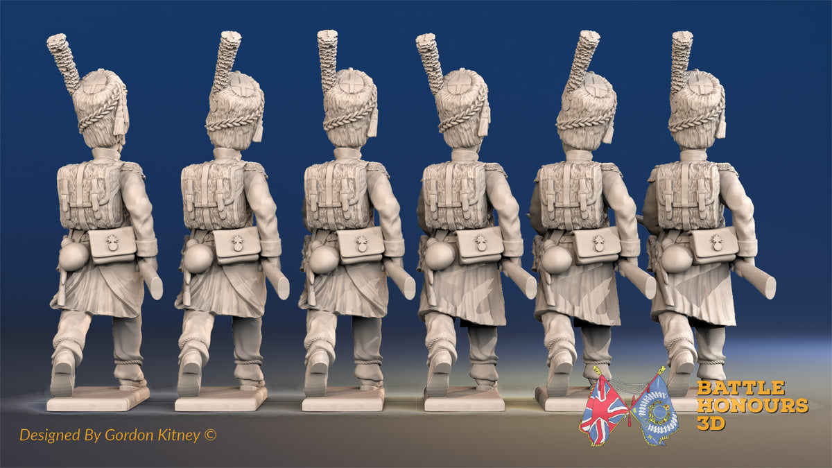 French Carabiniers advancing rear view
