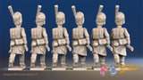 French Carabiniers advancing rear view