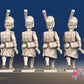 French Carabiniers advancing bearskin greatcoat boots rear view