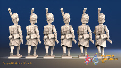 French Carabiniers advancing bearskin greatcoat boots rear view