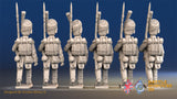 French Carabiniers miniature figures rear view