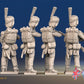 French Carabiniers firing and loading rear view