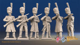 French Carabiniers firing and loading greatcoat alternate view