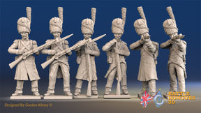 French Carabiniers firing and loading greatcoat alternate view