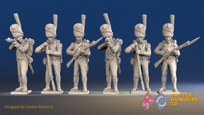 French Carabiniers loading firing bearskin boots alternate view