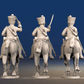 Napoleonic French Chasseurs à Cheval campaign dress galloping rear view