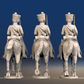 Napoleonic French Chasseurs à Cheval campaign dress trotting rear view